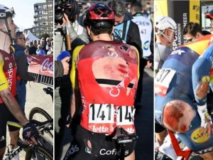 La Classic Brugge-De Panne è una catastrofe: cadute a ripetizione, in 30 finiscono in infermeria