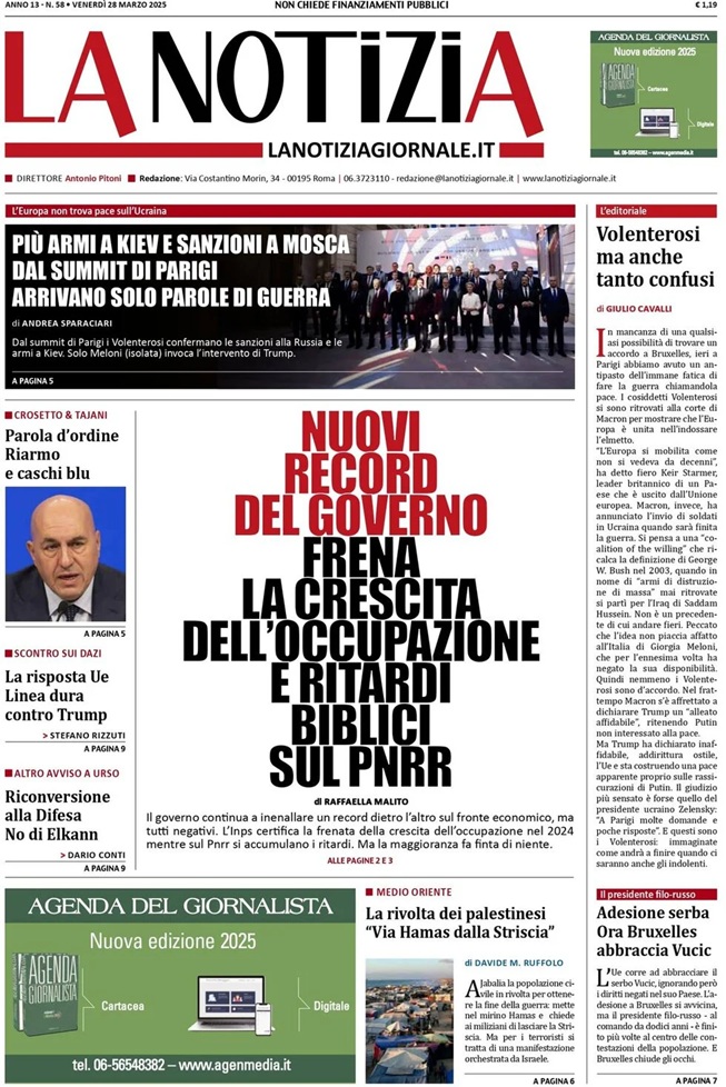 Prima Pagina - La Notizia 28-03-25