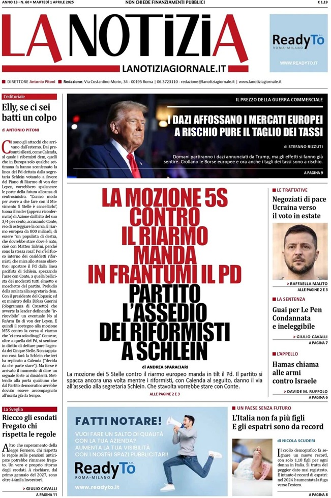 Prima Pagina - La Notizia 01-04-25