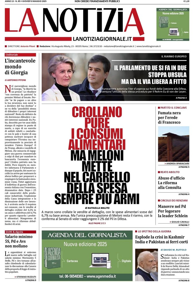 Prima Pagina - La Notizia 08-05-25